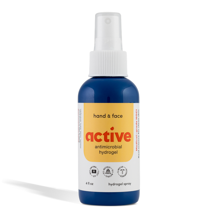 Active Antimicrobial Hand & Face: All-Natural Hydrogel Spray