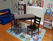 Load image into Gallery viewer, Kids Rectangular Table with Shelves & 2 Chairs