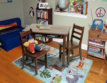 Load image into Gallery viewer, Kids Rectangular Table with Shelves & 2 Chairs