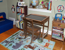 Load image into Gallery viewer, Kids Chalkboard Desk & Chair, Walnut Finish