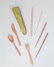 Load image into Gallery viewer, Reusable Utensil Kit - Stainless Steel Straw