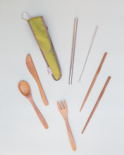 Load image into Gallery viewer, Reusable Utensil Kit - Stainless Steel Straw