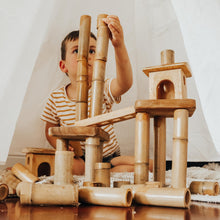 Load image into Gallery viewer, Bamboo Building Set with Houses