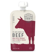 Load image into Gallery viewer, Grass Fed Beef with Organic Kale & Sweet Potatoes Baby Food
