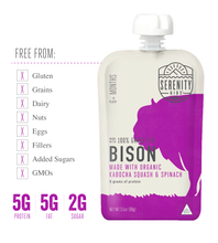 Load image into Gallery viewer, Grass Fed Bison with Organic Kabocha Squash & Spinach Baby Food