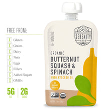 Load image into Gallery viewer, Organic Butternut Squash & Spinach Baby Food
