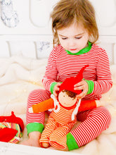 Load image into Gallery viewer, Baby And Kid Long Johns - Holiday Candy Cane Stripe
