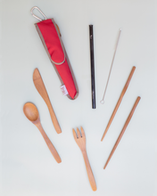 Load image into Gallery viewer, Reusable Utensil Kit - Stainless Steel Straw