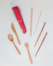 Load image into Gallery viewer, Reusable Utensil Kit - Stainless Steel Straw
