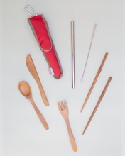 Load image into Gallery viewer, Reusable Utensil Kit - Stainless Steel Straw