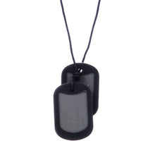 Load image into Gallery viewer, Chewbeads Dog Tag Teething Necklace - Black