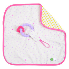 Load image into Gallery viewer, CB GO by Chewbeads Cotton Lovey with 100% Silicone Teether & Pacifier Loop