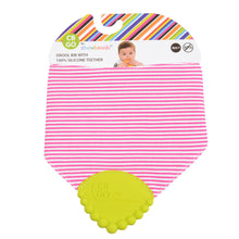 Load image into Gallery viewer, CB GO by Chewbeads Baby Cotton Drool Bib with 100% Silicone Teether