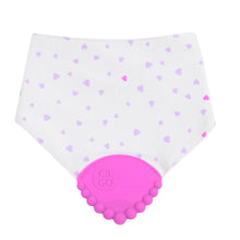 Load image into Gallery viewer, CB GO by Chewbeads Baby Cotton Drool Bib with 100% Silicone Teether