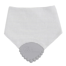 Load image into Gallery viewer, CB GO by Chewbeads Baby Cotton Drool Bib with 100% Silicone Teether