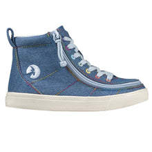 Load image into Gallery viewer, Kids' Denim Rainbow Thread Billy Classic Lace Highs