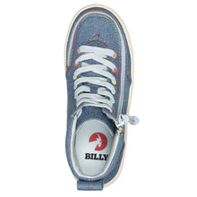 Load image into Gallery viewer, Kids' Denim Rainbow Thread Billy Classic Lace Highs