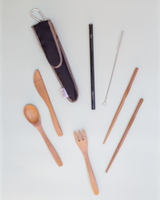 Load image into Gallery viewer, Reusable Utensil Kit - Stainless Steel Straw