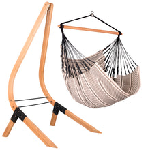 Load image into Gallery viewer, Vela Caramel - FSC Certified Spruce Stand for Basic Hammock Chairs