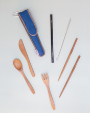 Load image into Gallery viewer, Reusable Utensil Kit - Stainless Steel Straw