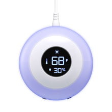 Load image into Gallery viewer, LittleHippo Kelvin Color Changing Nursery Night Light, Customizable Room Thermometer and Hygrometer for Children/Kids