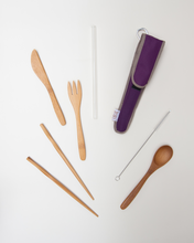 Load image into Gallery viewer, Reusable Utensil Kit - Classic Glass Straw
