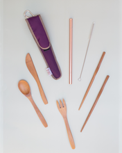 Load image into Gallery viewer, Reusable Utensil Kit - Stainless Steel Straw