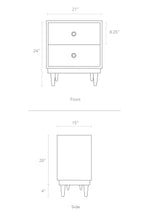 Load image into Gallery viewer, Lukka Modern Kids 2-Drawer Nightstand