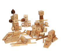 Load image into Gallery viewer, Natural Wood Construction Set