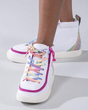 Load image into Gallery viewer, Kids' White Rainbow Billy Classic Lace Highs