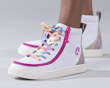 Load image into Gallery viewer, Kids' White Rainbow Billy Classic Lace Highs