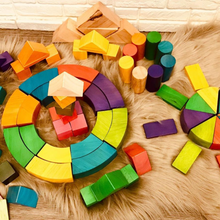 Load image into Gallery viewer, Jumbo Natural Rainbow Blocks - 86 Pieces