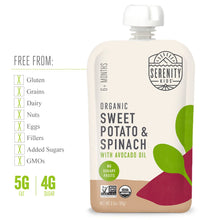 Load image into Gallery viewer, Organic Sweet Potato & Spinach Baby Food
