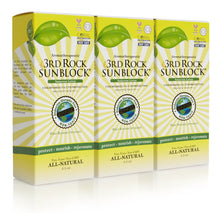 Load image into Gallery viewer, 3rd Rock Sunblock® Sunscreen Lotion - Aromatherapeutic - Zinc Oxide 35 SPF (3-pack)
