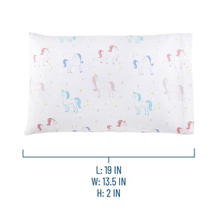Unicorn 100% Organic Cotton Toddler Pillow Case