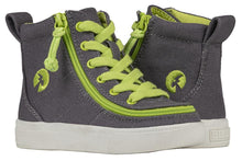 Load image into Gallery viewer, Toddler Charcoal & Acid Green Billy Classic Lace Highs