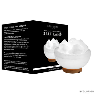 White Fire Bowl Crystal Salt Lamp
