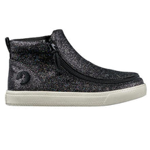 Load image into Gallery viewer, Kids' Black Glitter Billy Mid Tops