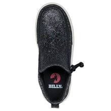 Load image into Gallery viewer, Kids' Black Glitter Billy Mid Tops