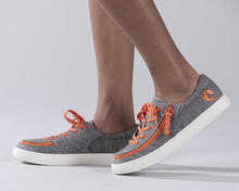 Load image into Gallery viewer, Kids' Grey & Orange Billy Classic Lace Lows