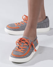 Load image into Gallery viewer, Kids' Grey & Orange Billy Classic Lace Lows