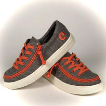 Load image into Gallery viewer, Kids' Grey & Orange Billy Classic Lace Lows