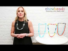Load and play video in Gallery viewer, Chewbeads Dog Tag Teething Necklace - Black