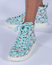 Load image into Gallery viewer, Kids' Mint Llamas Billy Classic Lace Highs