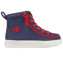 Load image into Gallery viewer, Toddler Navy & Red Billy Classic Lace Highs