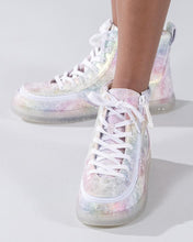 Load image into Gallery viewer, Kids' Rainbow Crackle Billy Classic Lace Highs