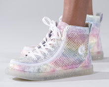 Load image into Gallery viewer, Kids' Rainbow Crackle Billy Classic Lace Highs