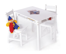 Load image into Gallery viewer, Kids Rectangular Table with Shelves &amp; 2 Chairs
