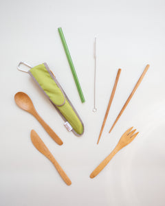 Reusable Utensil Kit - Choose Your Straw Color