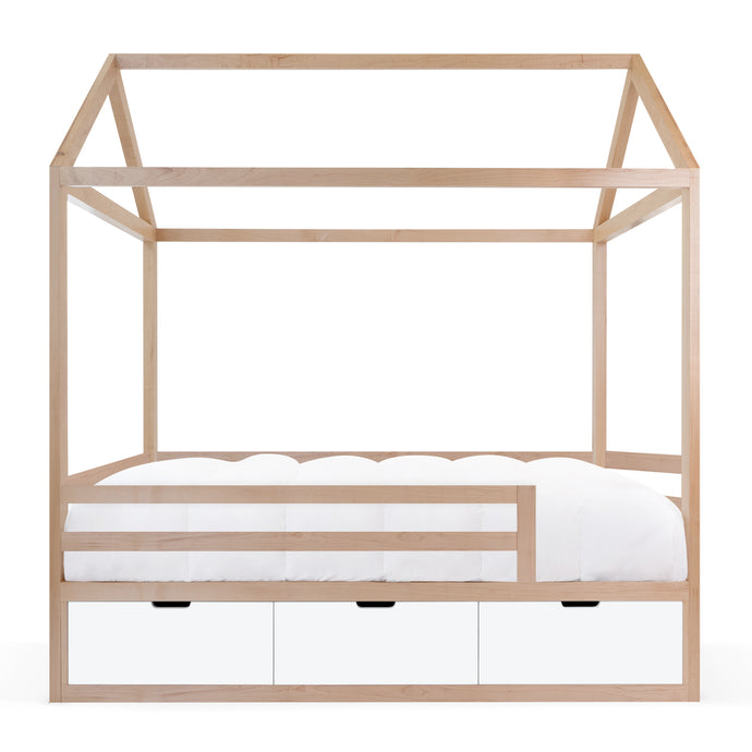 Domo Zen Canopy Bed with Drawers and Rails
